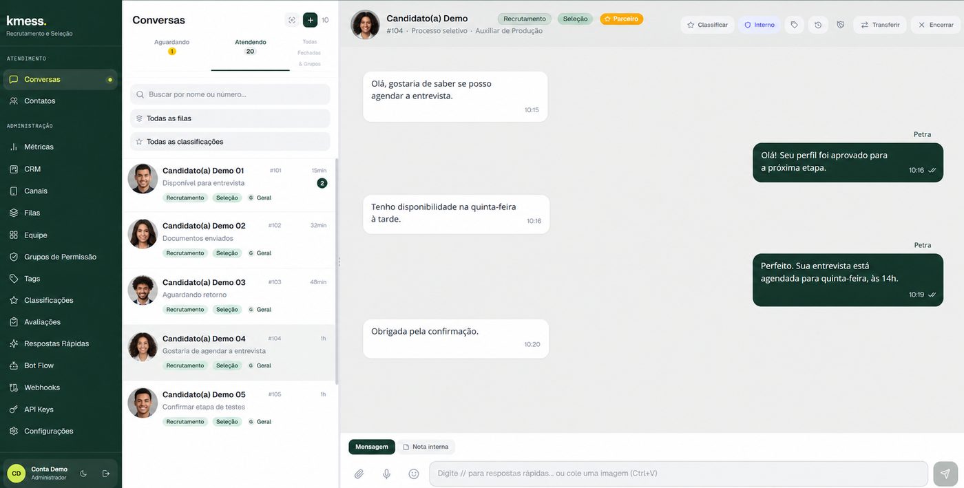 Kmess: conversas de recrutamento